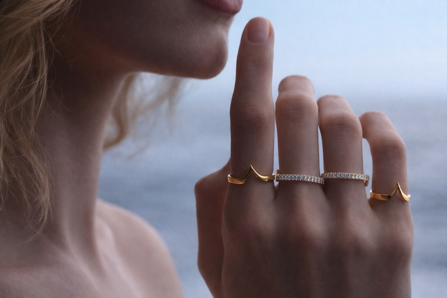 18k Gold Fabri Stackable Ring