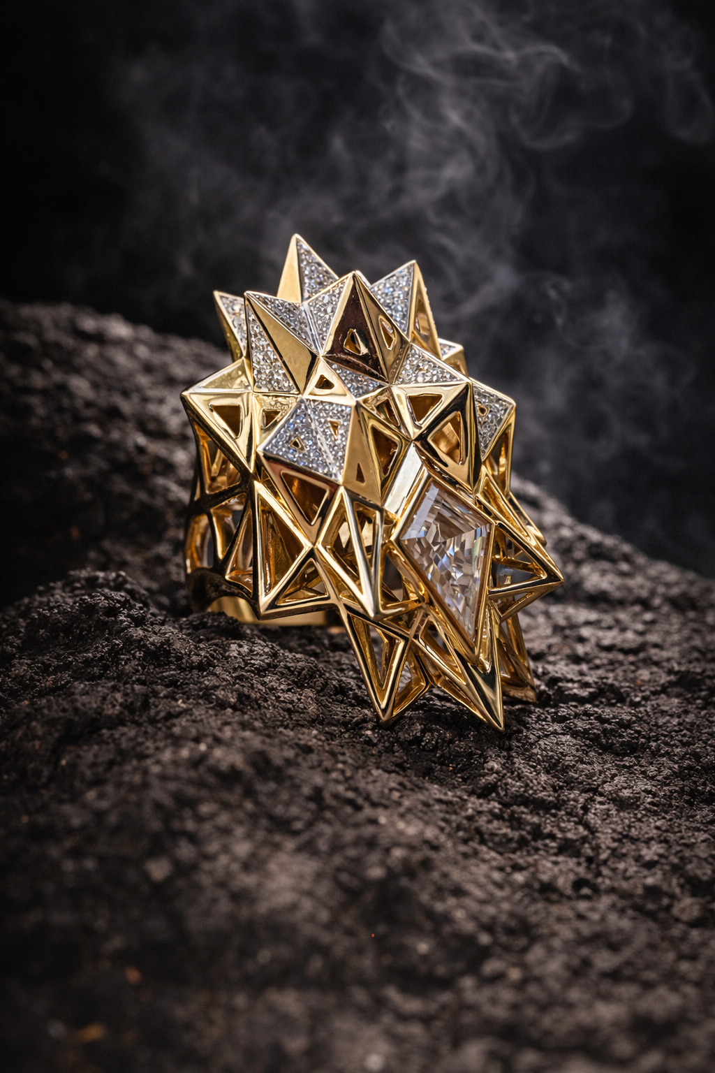 Kite-cut Diamond Gold Ring