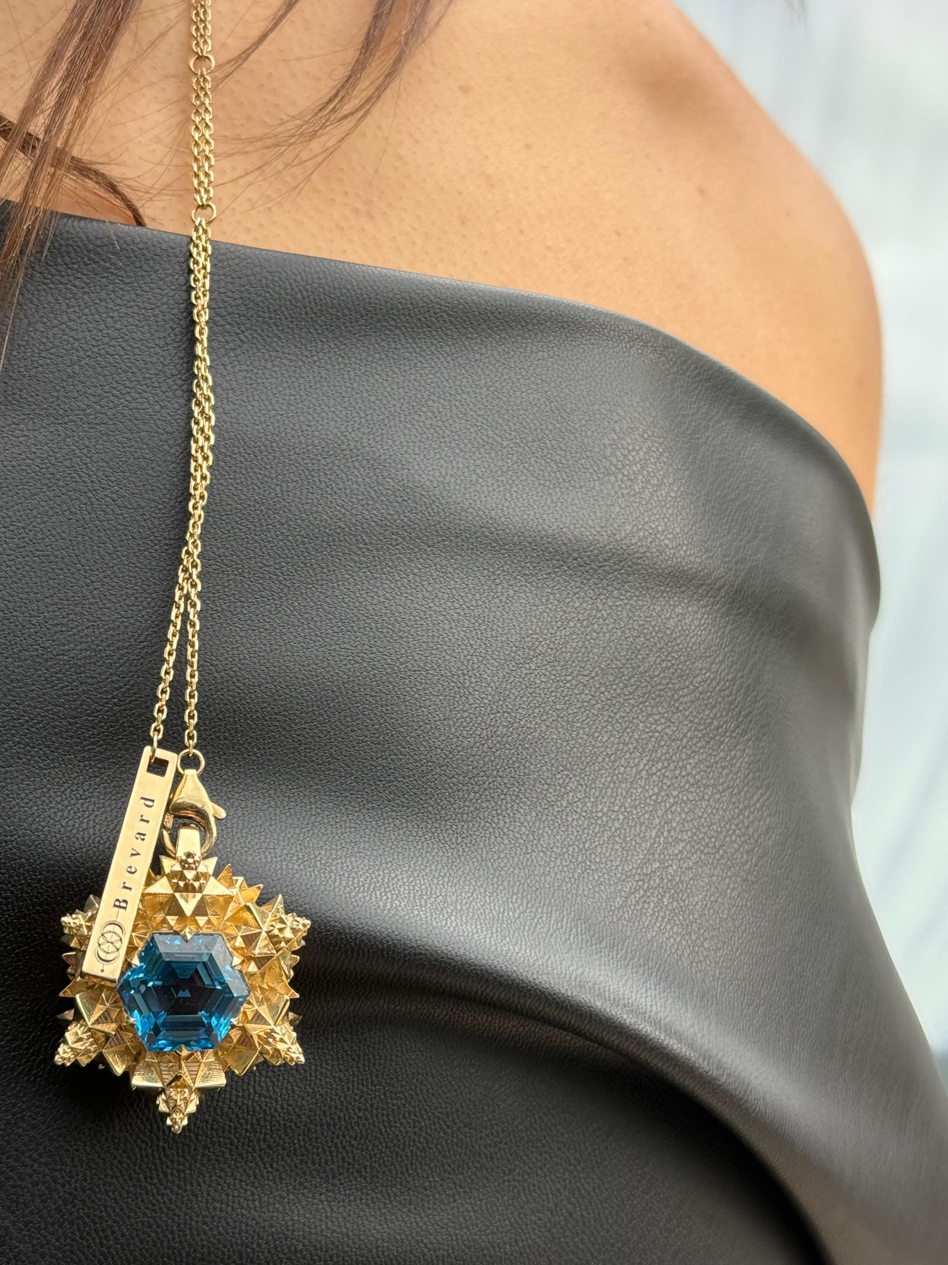 Cosmic 18K Gold Creation Pendant