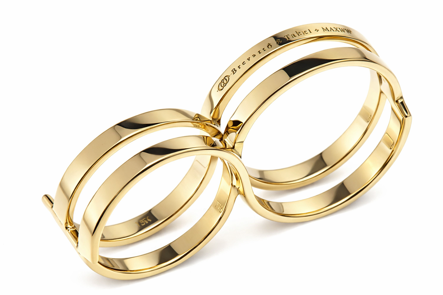 Fabri Infinity Double Loop Adjustable 18k Gold Ring