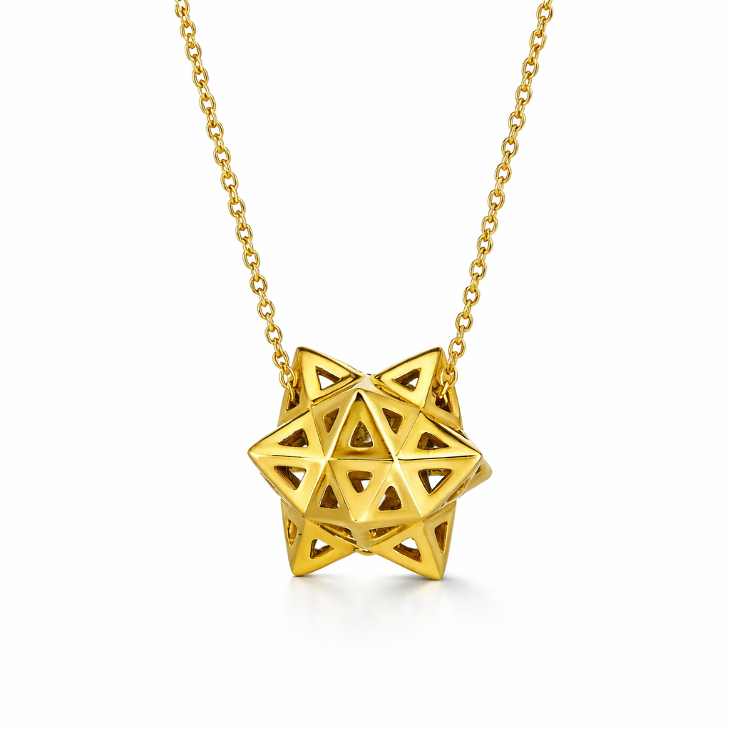 Framed Mini Tetra Gold Necklace