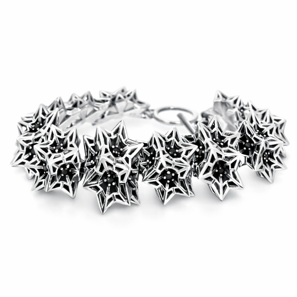 Helix Frame Silver Bracelet