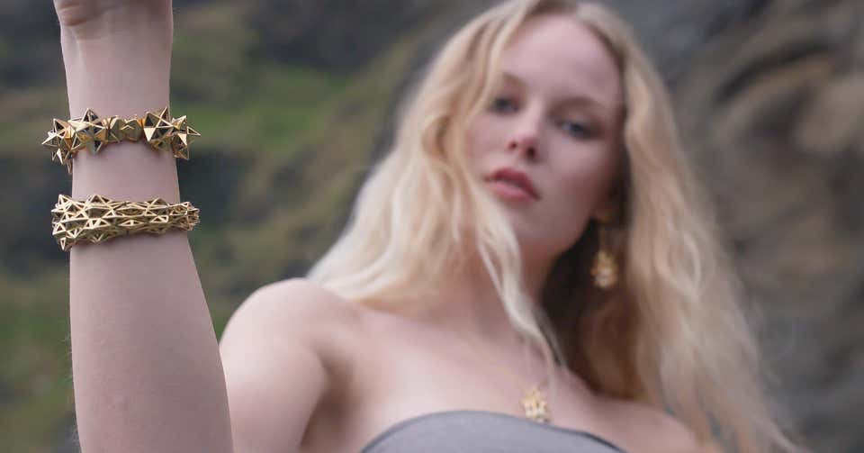 Framework 18k Gold Tetra Bracelet