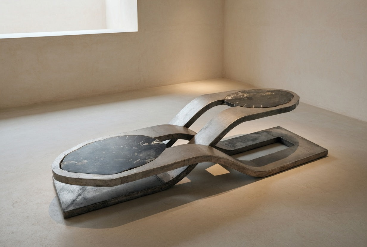 Infinity Rustic Silver Coffee Table