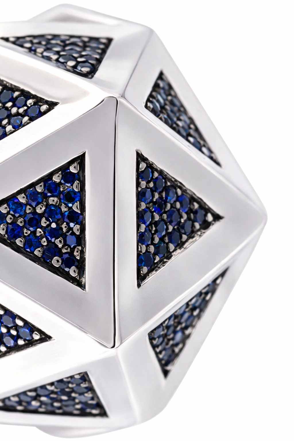 Icoso Blue Sapphire Silver Ring
