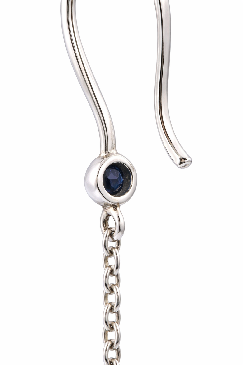 Nova Sapphire Dangle Silver Earrings
