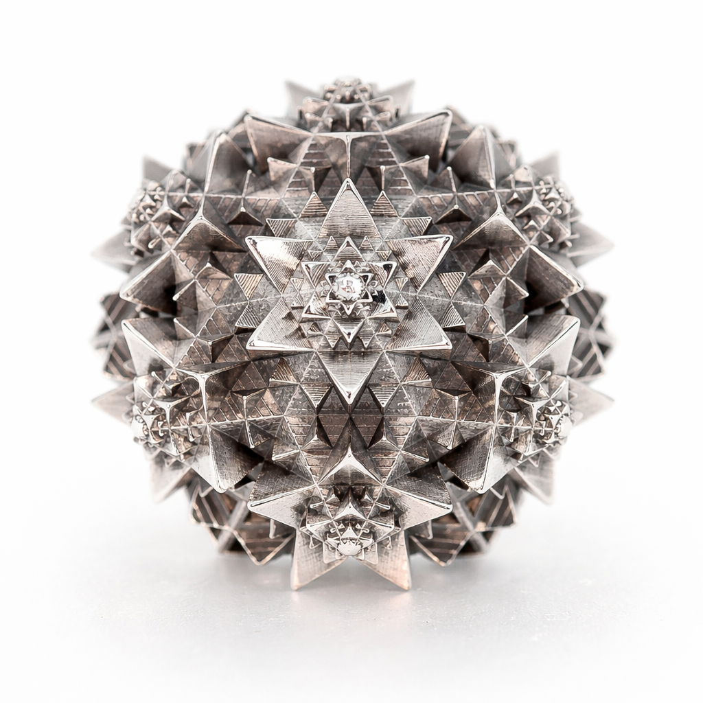 Thoscene Fractal Silver Ring