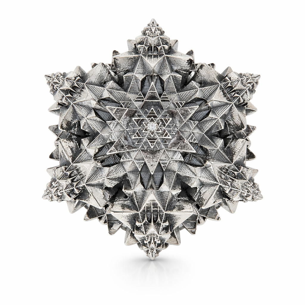 Thoscene Fractal Silver Ring