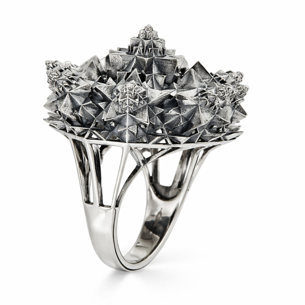 Thoscene Fractal Silver Ring