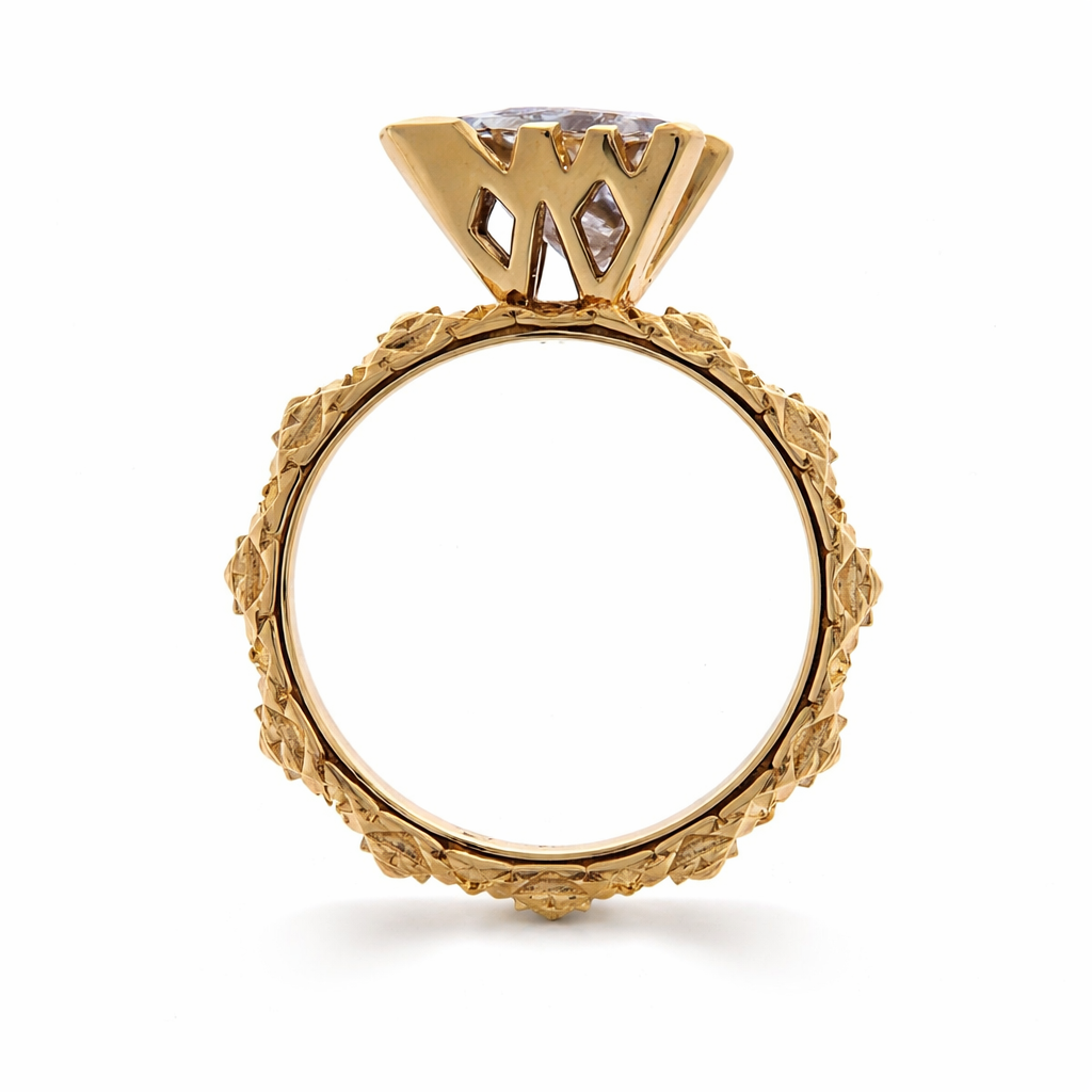 Trident 18K Gold Ring