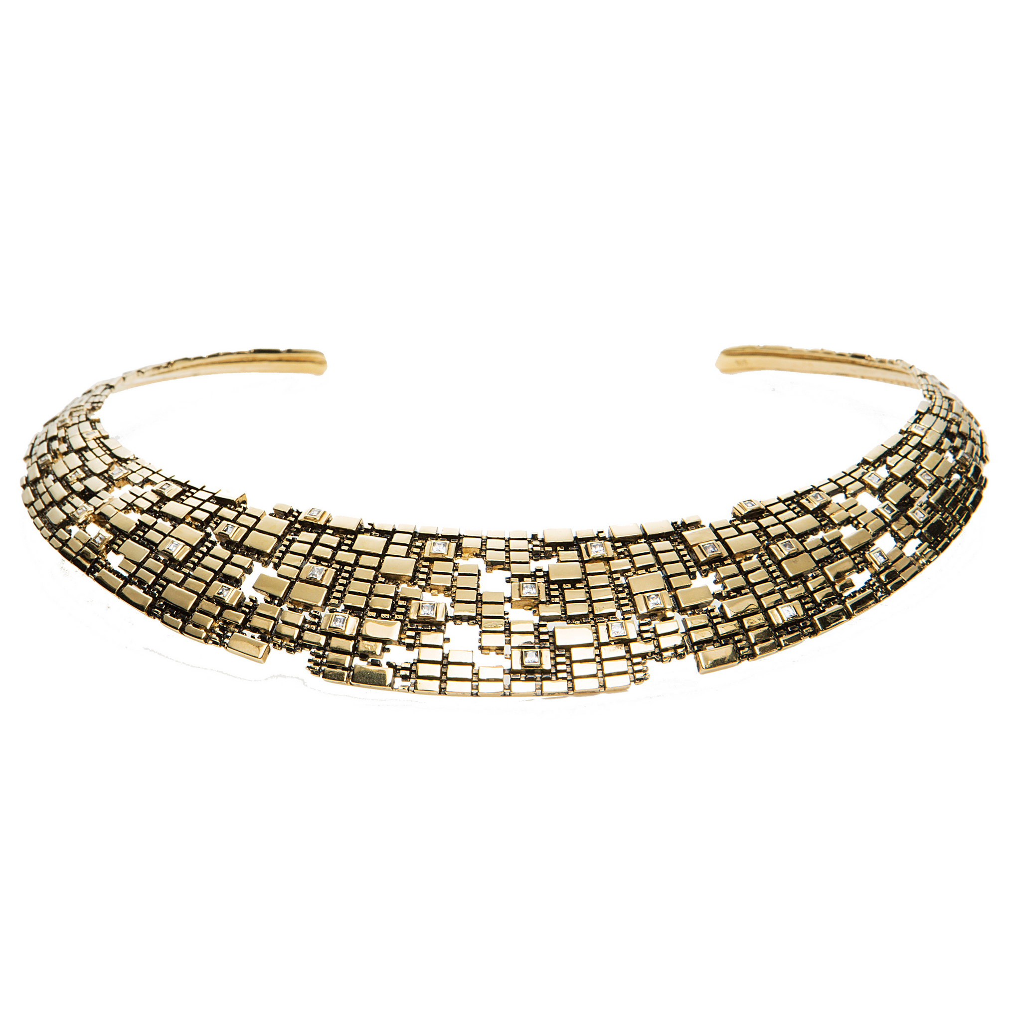Bitcoin Blockchain Torus 18K Gold Collar