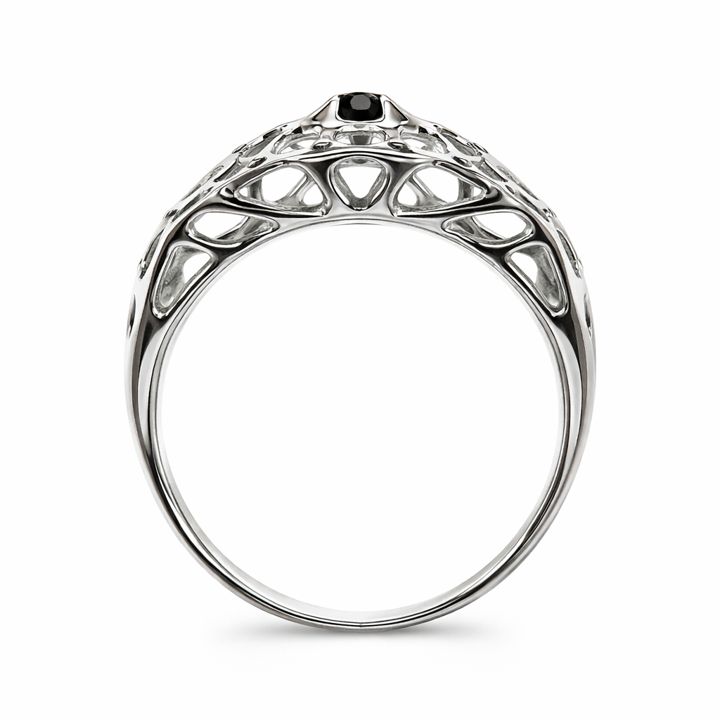 Web Silver Ring