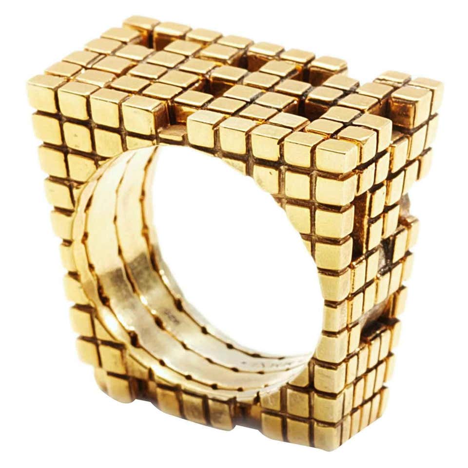 Metatron Blockchain Four Part Gold Ring - John Brevard