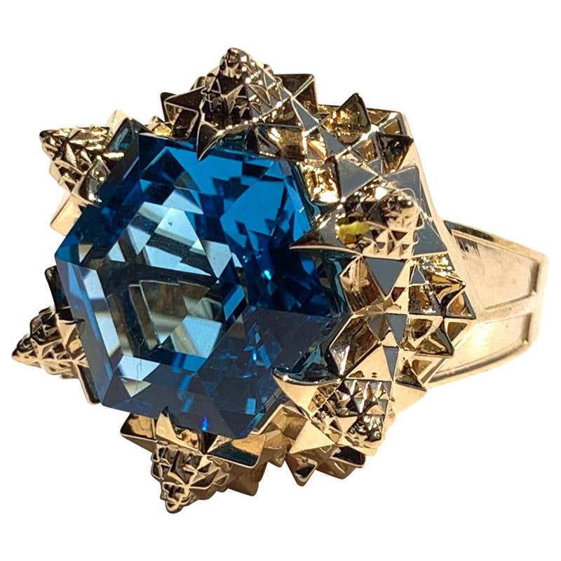 Fractal Gold Topaz Ring - John Brevard