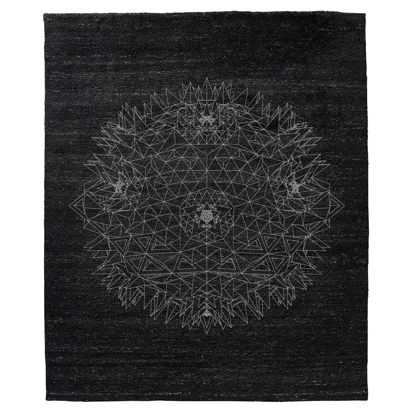 Fractal Spheres Inspired Hand Knotted Rug in Wool - John Brevard
