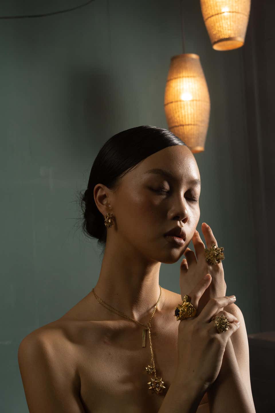 Stellated Stud Diamond and 18k Gold Earring - John Brevard