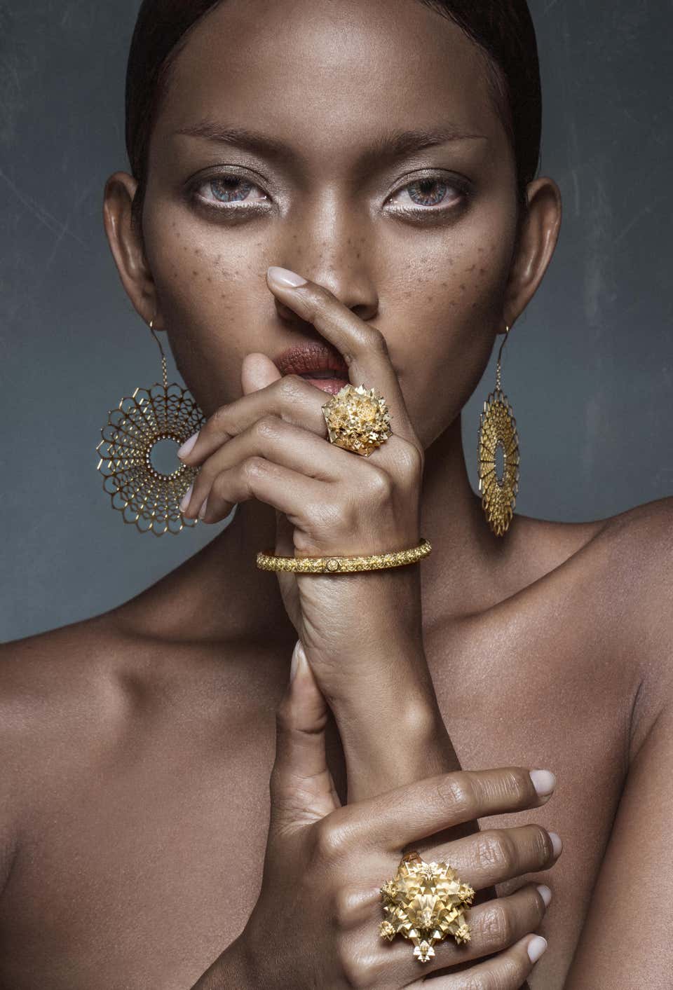 fractal gold bracelet