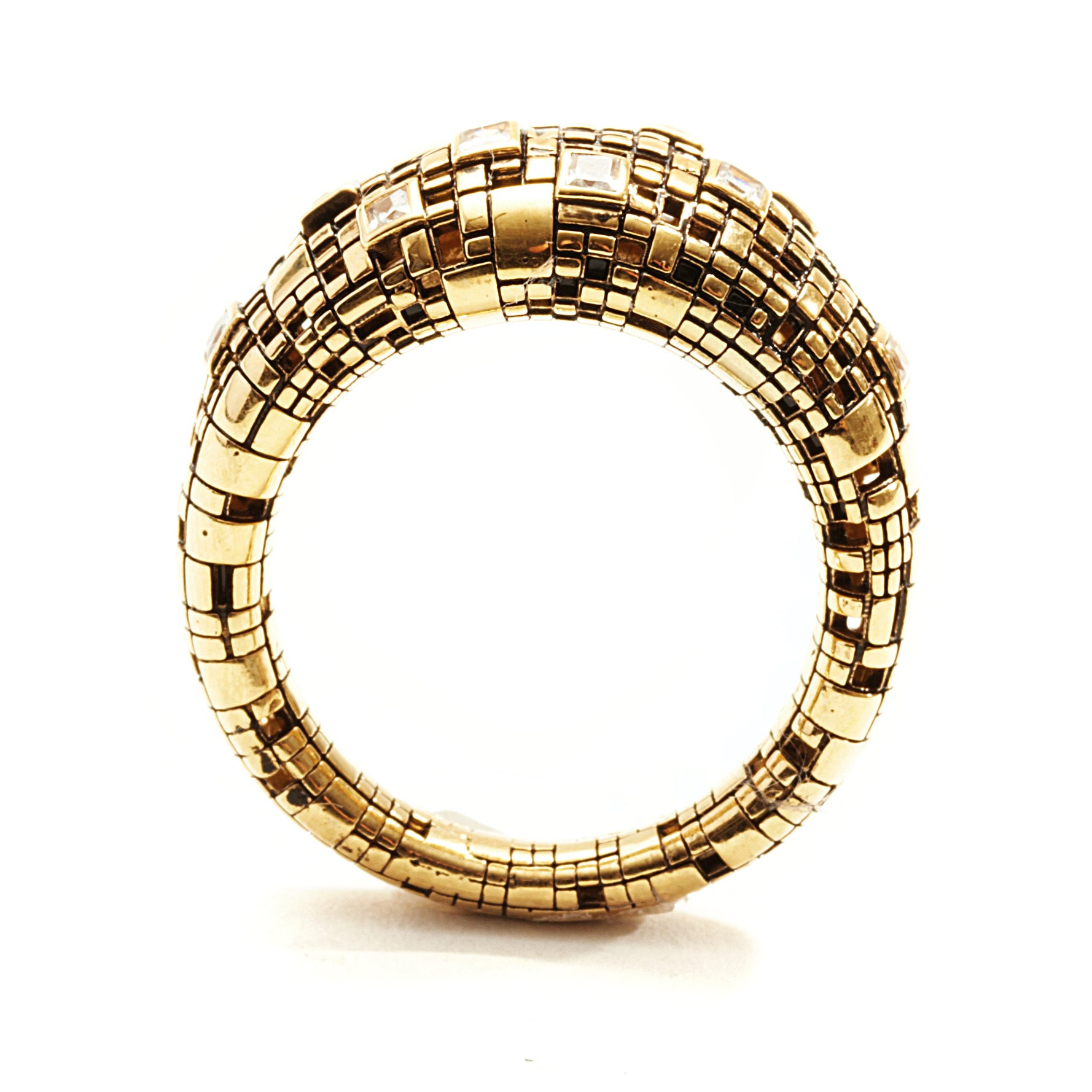 blockchain yellow gold ring