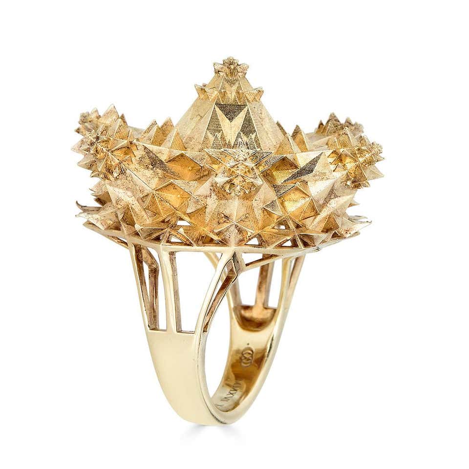 Customizable Thoscene Fractal 18k Solid Gold Ring - John Brevard
