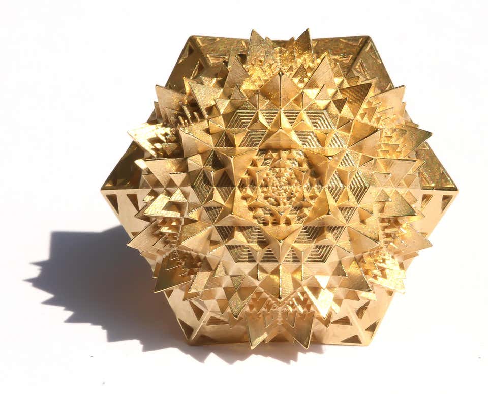 Customizable Thoscene Fractal 18k Solid Gold Ring - John Brevard