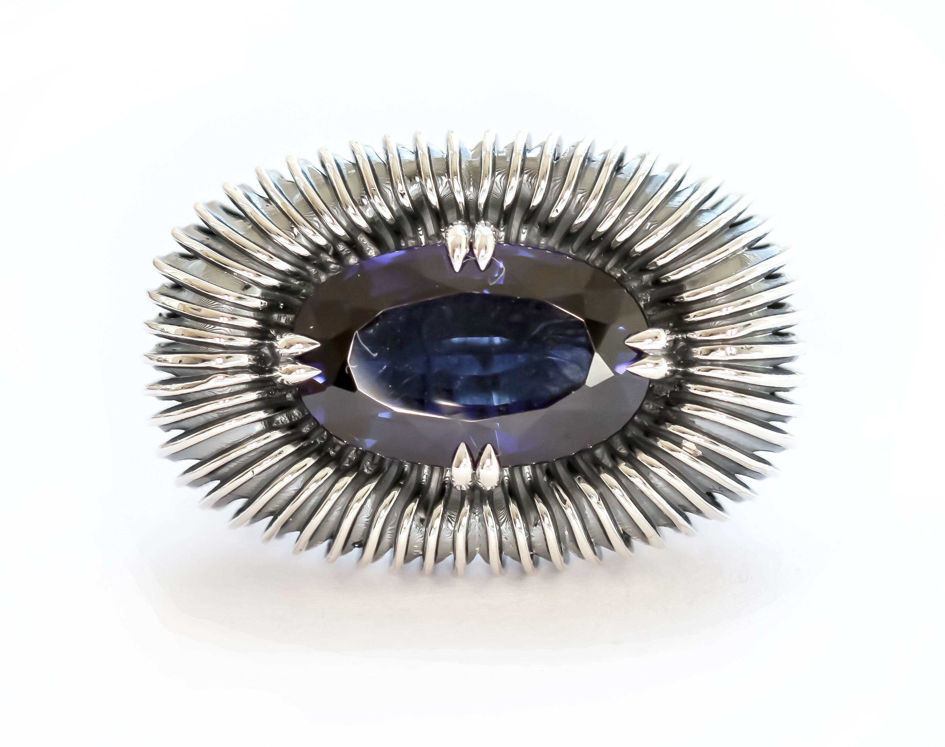 Fabri Emergence Blue Sapphire and Sterling Silver Ring - John Brevard
