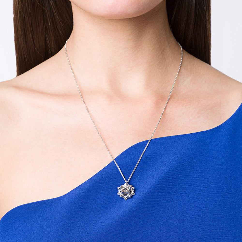 Helix Frame Sapphire Flatback Silver Necklace - John Brevard