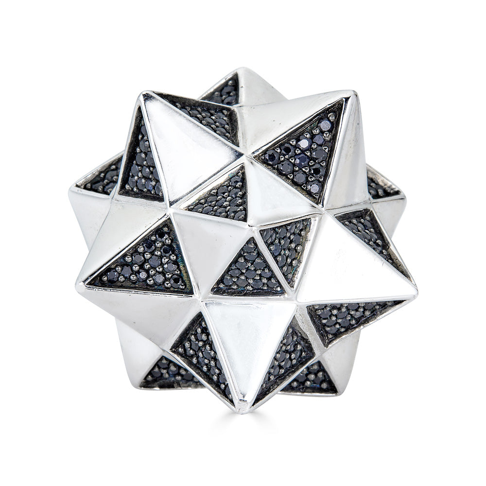 Tetra Partial Pave Sapphire Ring - John Brevard