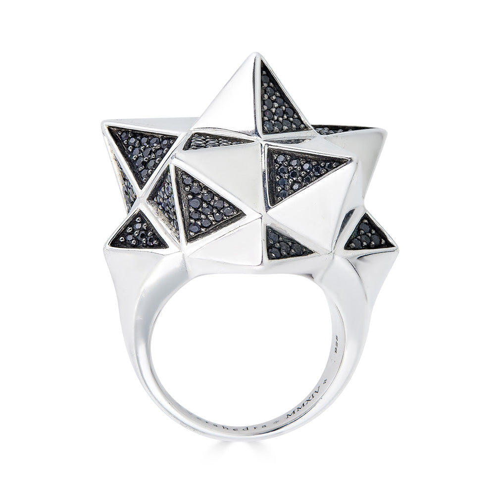 Tetra Partial Pave Sapphire Ring - John Brevard