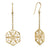 Snowflakes Power Gold Earrings - John Brevard