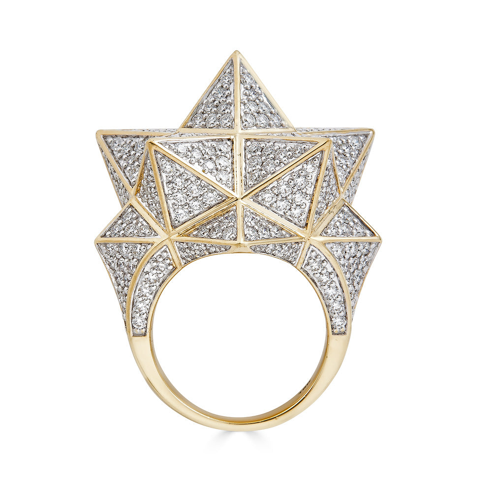 Rose Gold Star Tetra Diamond Ring - John Brevard