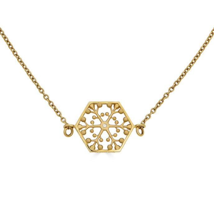 Snowflakes Independence Gold Necklace - John Brevard