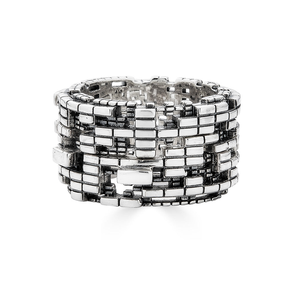 wide sterling silver ring