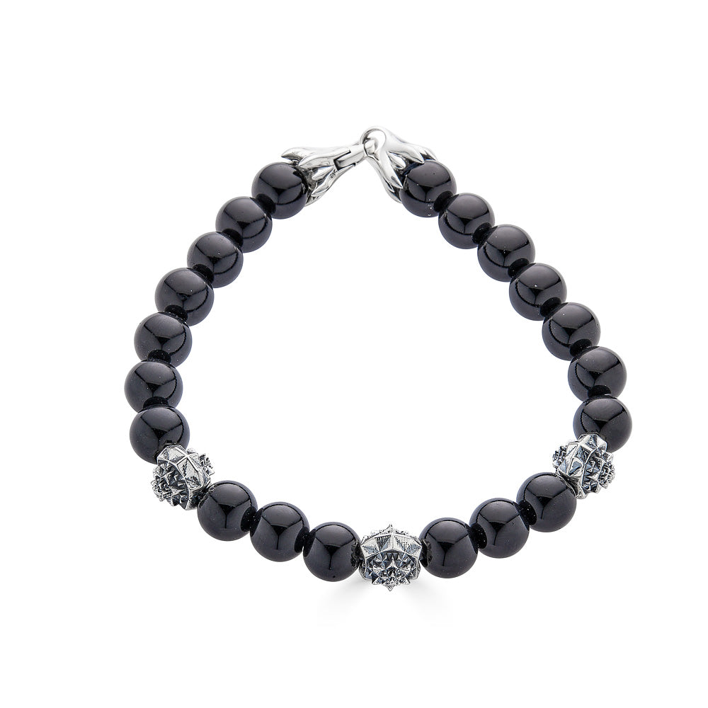 Temple Silver and Onyx Bracelet
