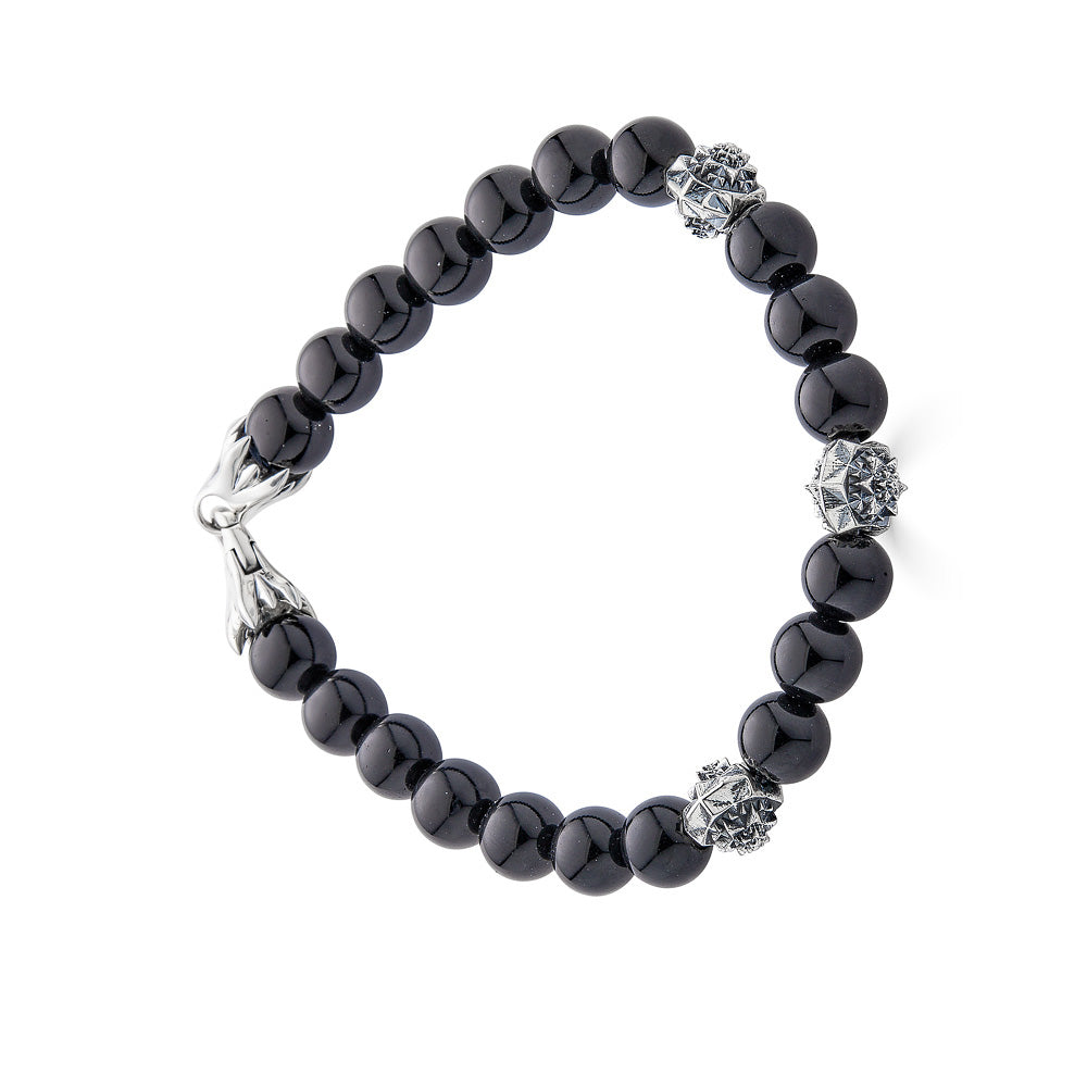Temple Silver and Onyx Bracelet