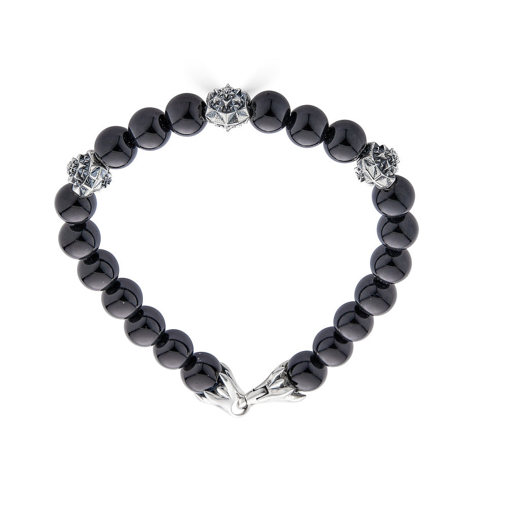 Temple Silver and Onyx Bracelet