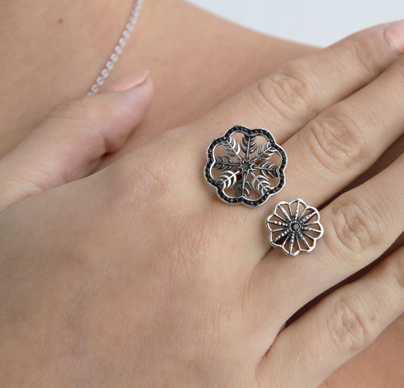 Snow Queen Sapphire Silver Ring - John Brevard