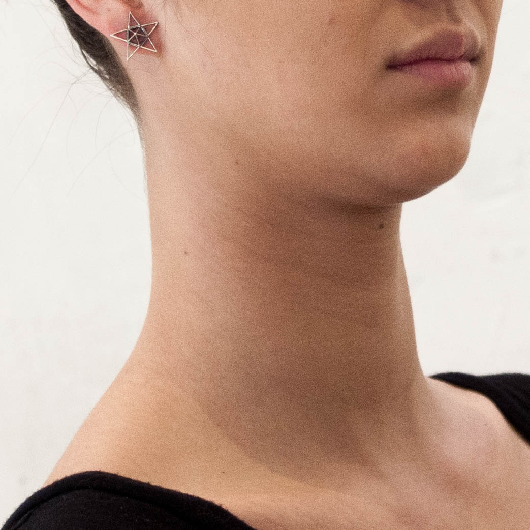 Star Stud Silver Earrings