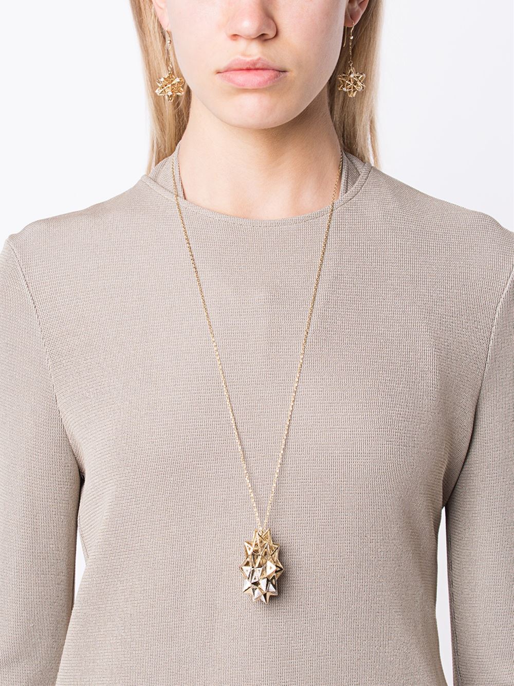 Stellated Diamond 18k Gold Pendant - John Brevard