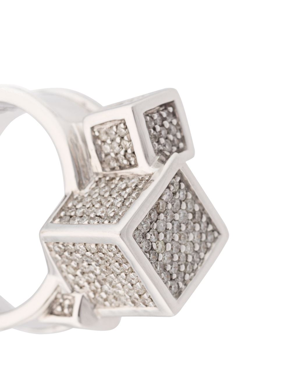 Fractality Cubes Diamond White Gold Ring - John Brevard