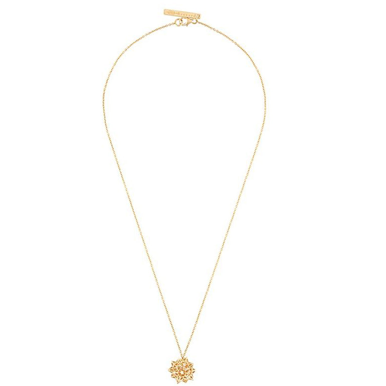 Helix Frame Diamond Gold Necklace - John Brevard