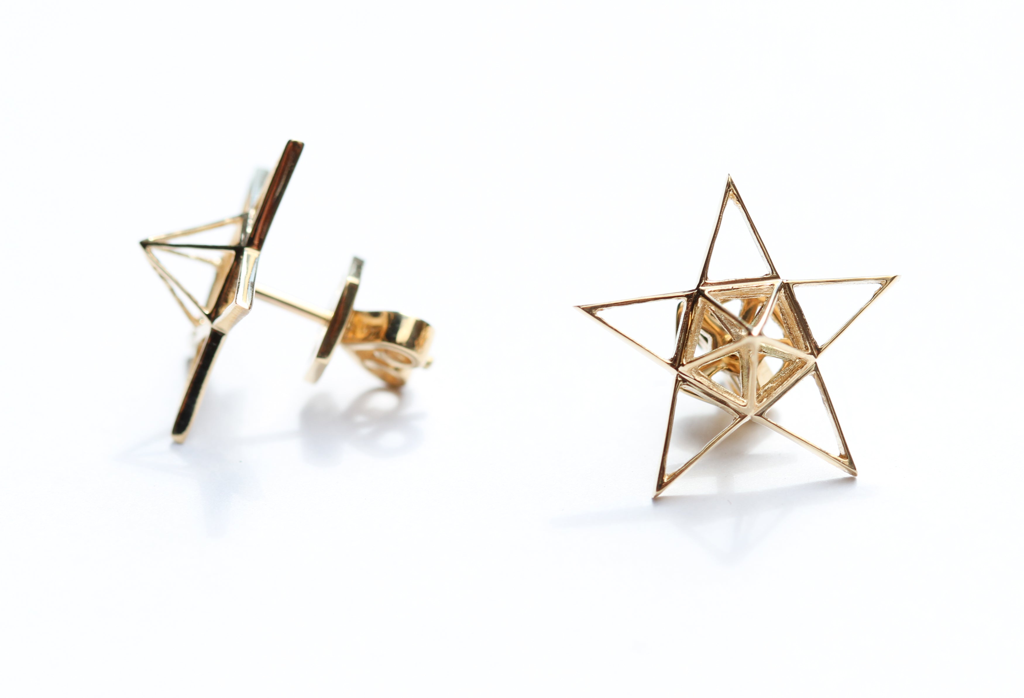 Gold Open Frame Earrings