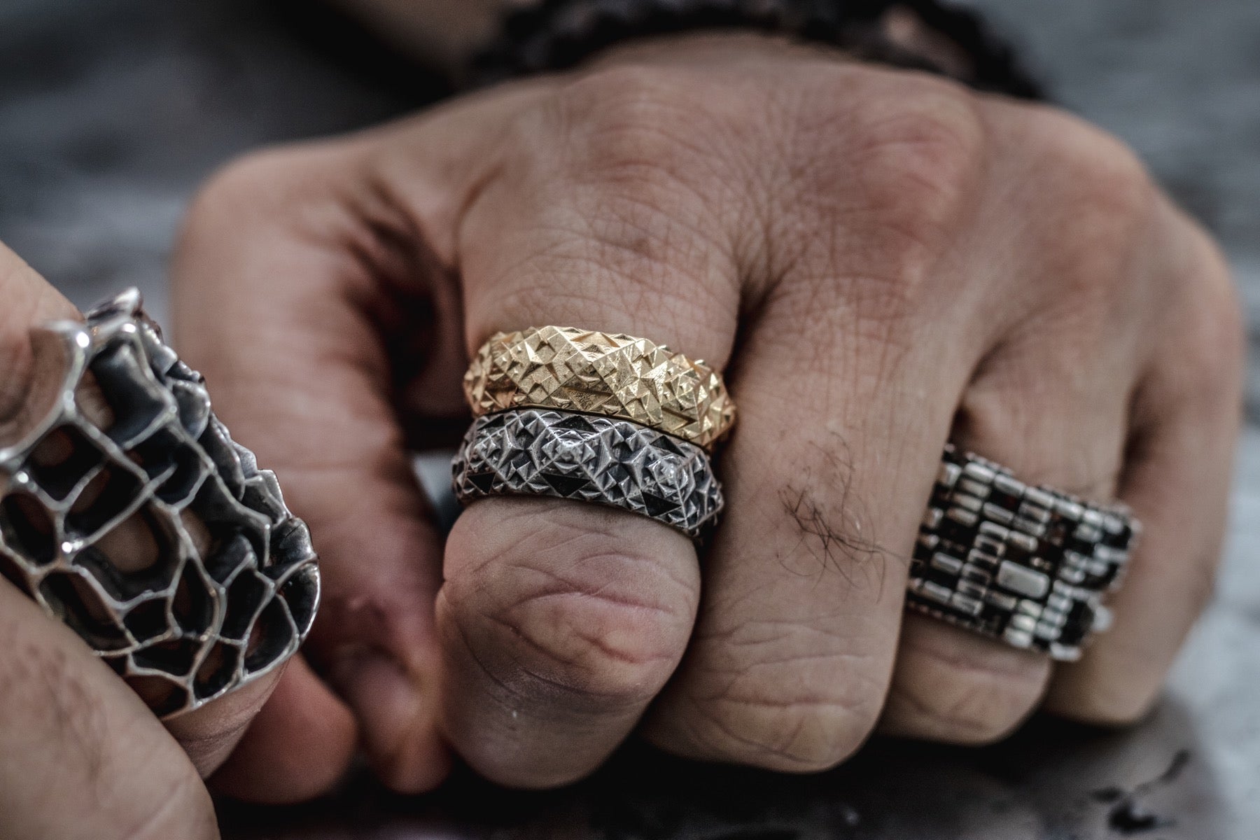 Thoscene Silver Band Ring - John Brevard
