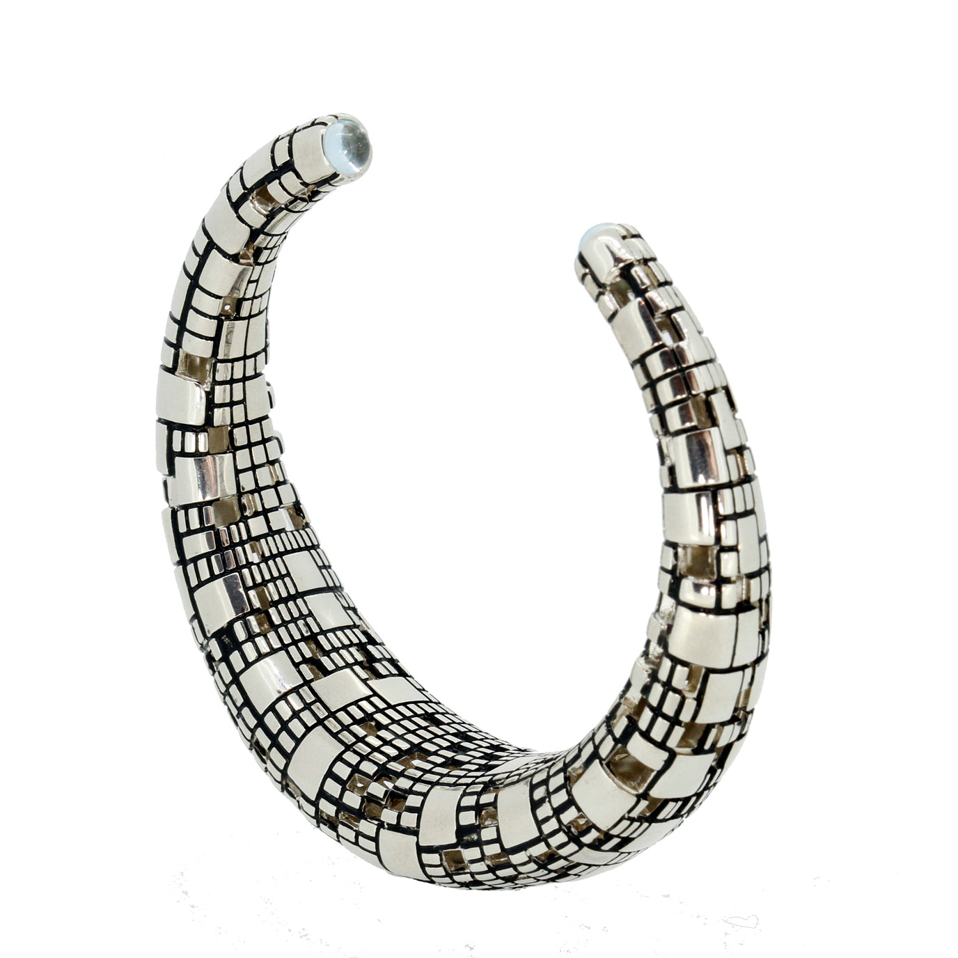 Blue Topaz Sterling Silver Cuff