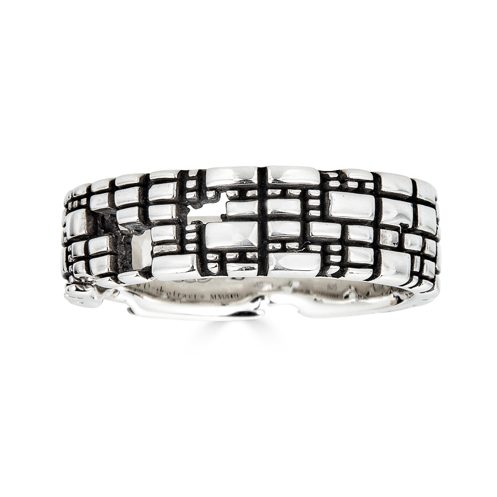 Bitcoin Blockchain Silver Ring