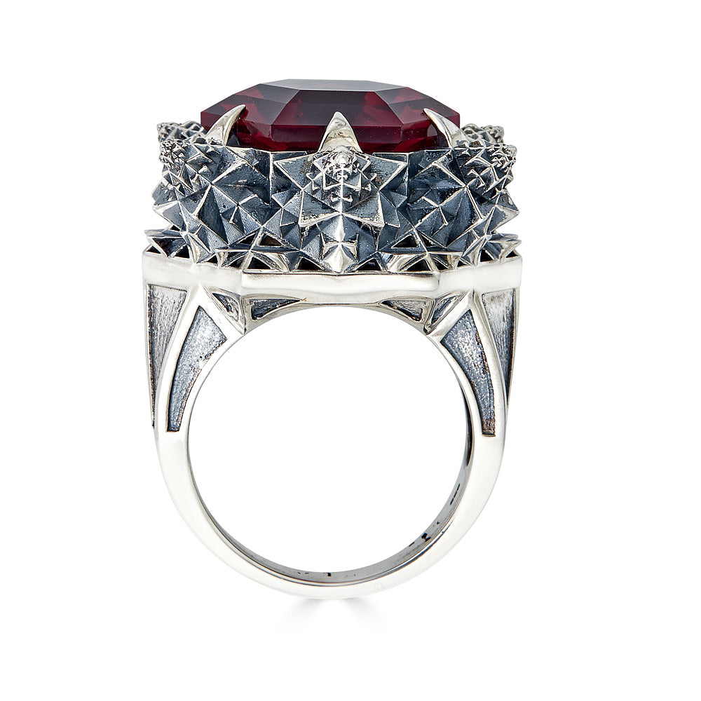 Thoscene Garnet Statement Ring - John Brevard