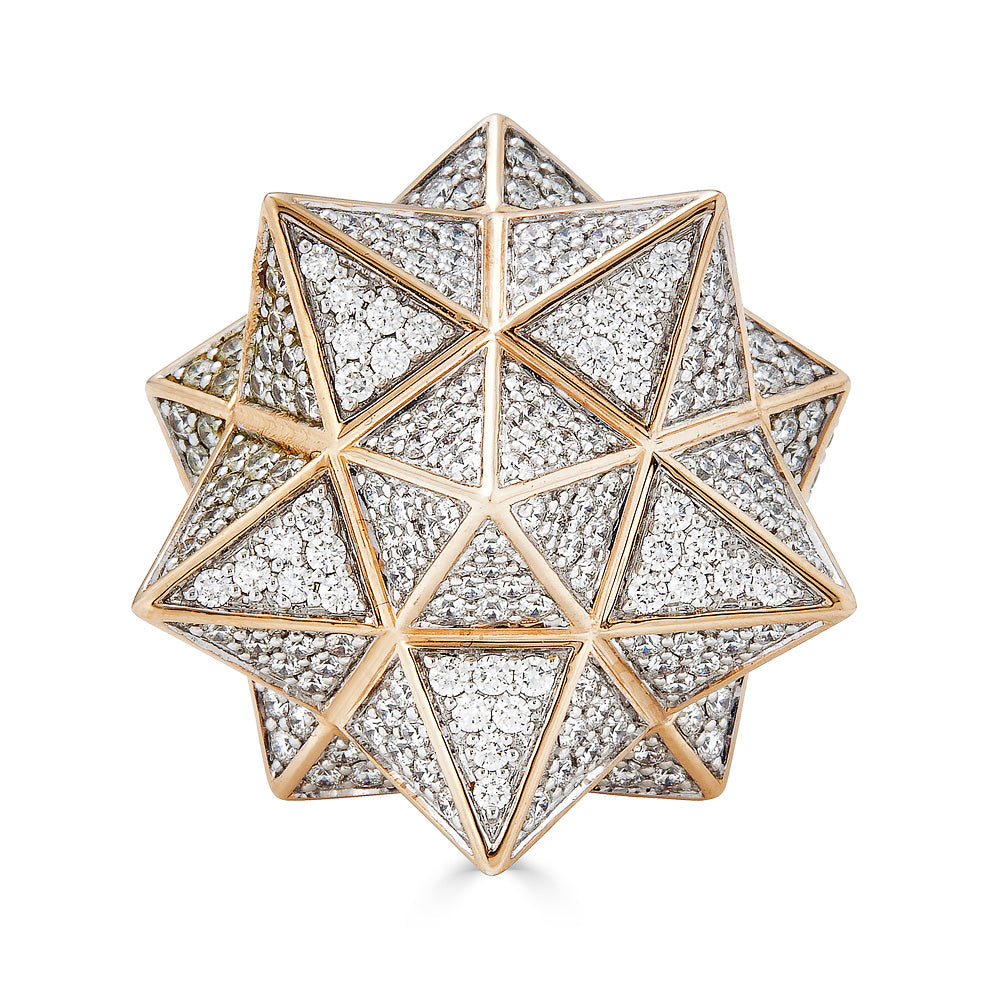 Rose Gold Star Tetra Diamond Ring - John Brevard