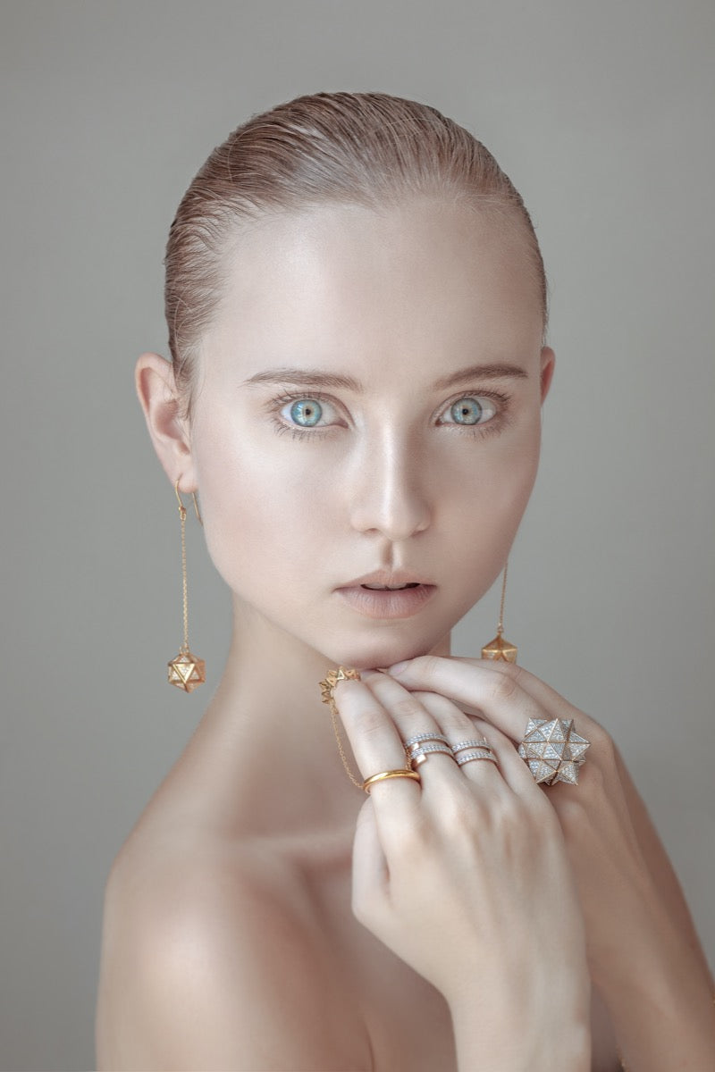 Rose Gold Star Tetra Diamond Ring - John Brevard