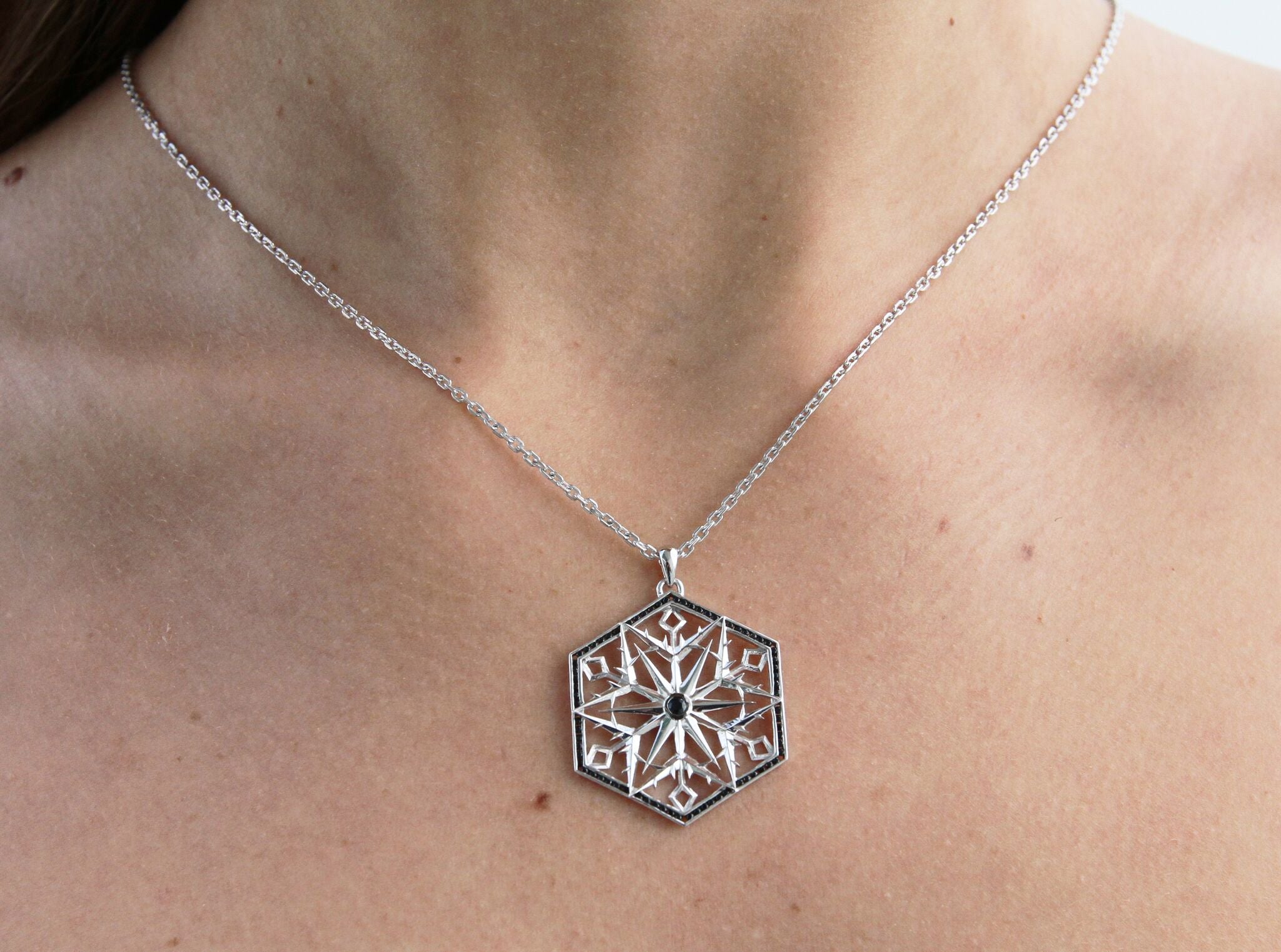 Snow Queen Sapphire Silver Necklace - John Brevard
