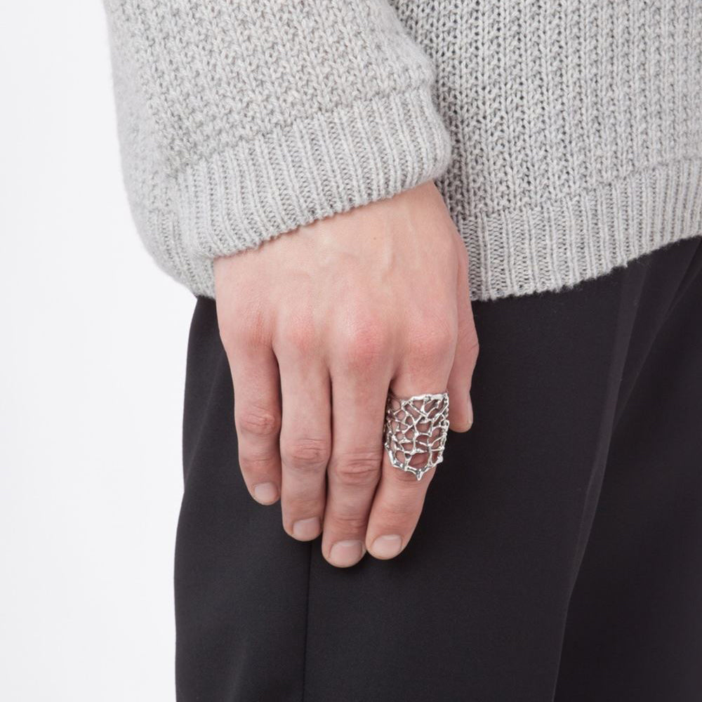 Thorn Slender Silver Ring - John Brevard