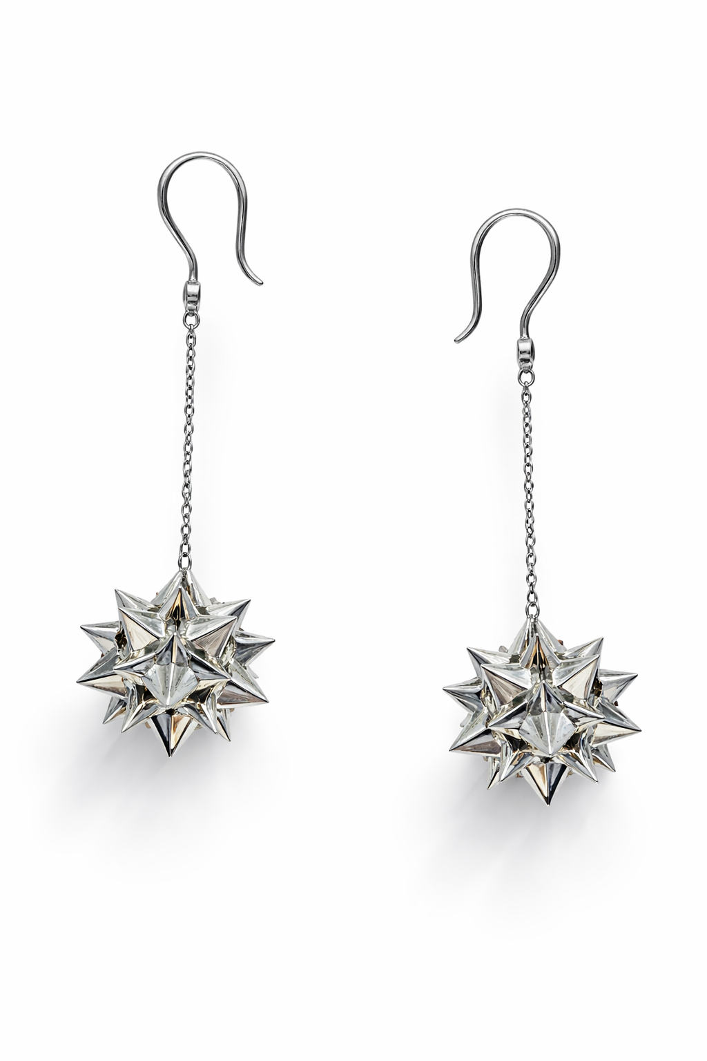 Nova Sapphire Dangle Silver Earrings